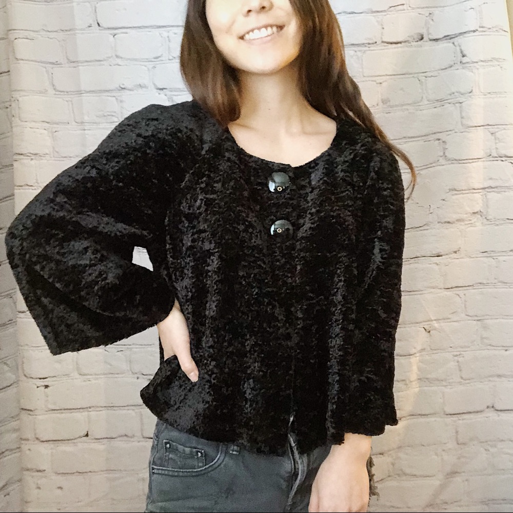 Connected | Black Flared Jacket | Size M